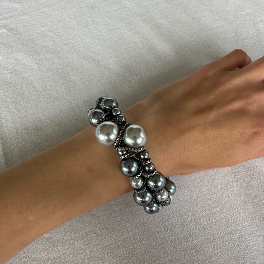 Silver Beaded Bracelet